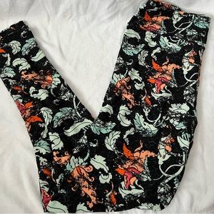 LuLaRoe Leggings, Flower and leaf Pattern